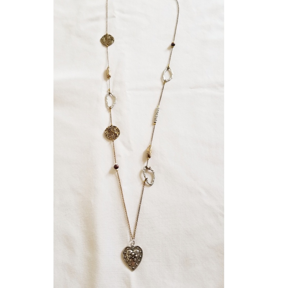 American Eagle Necklace Heart Pendant